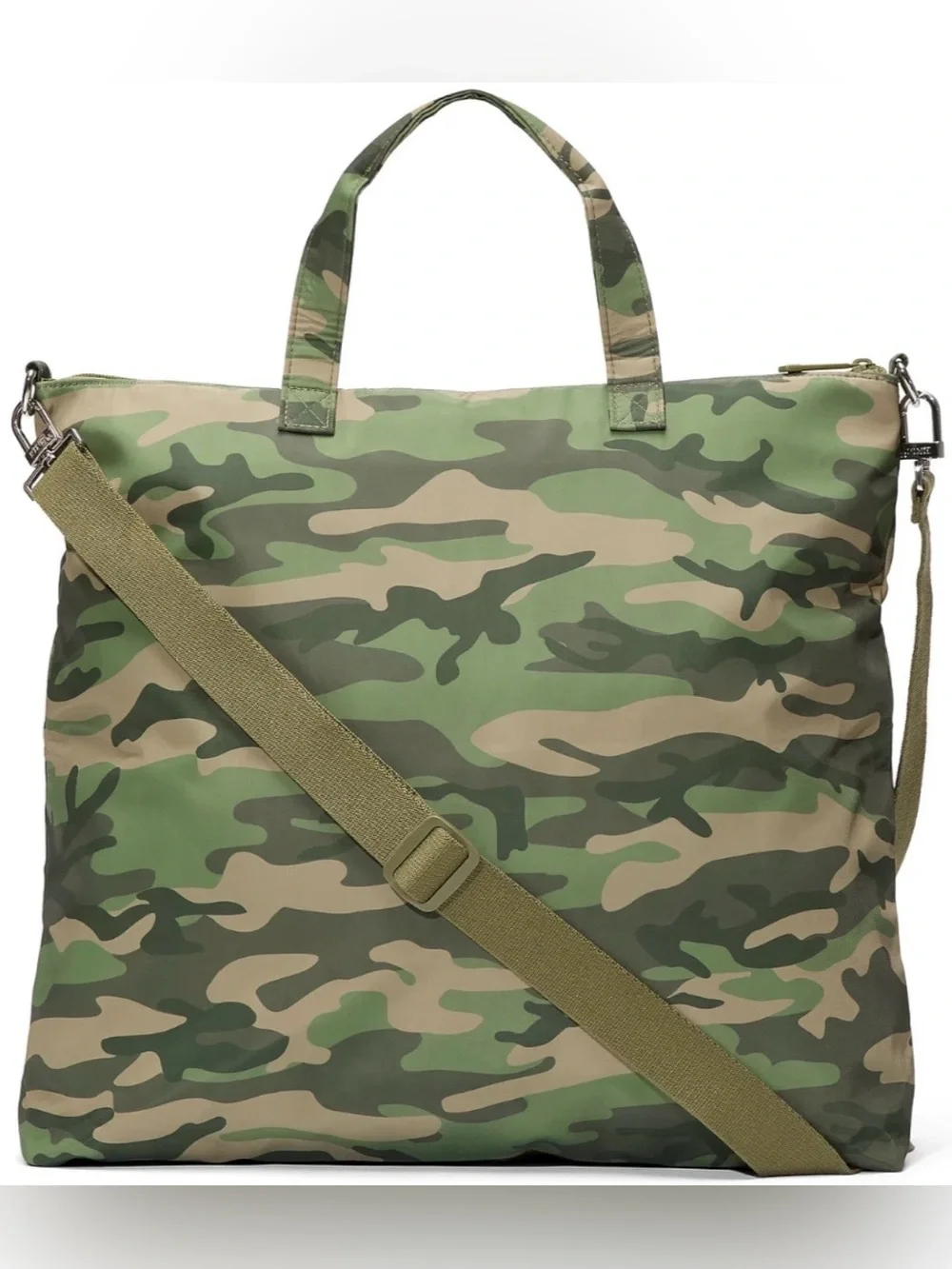 •NWT• Victoria's Secret Pink Camo XL Nylon Cargo Tote Bag Crossbody